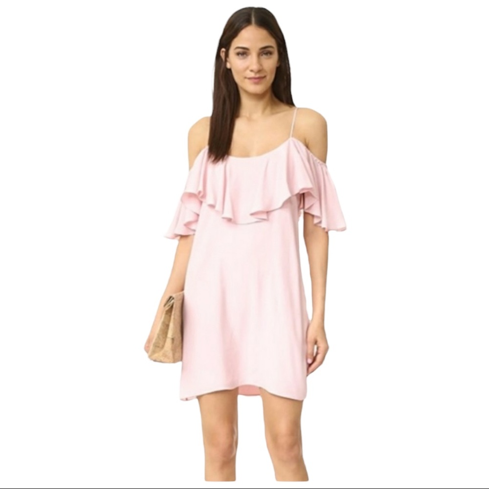 Misa Los Angeles Pink Blush Emil Off The Shoulder Dress (S)